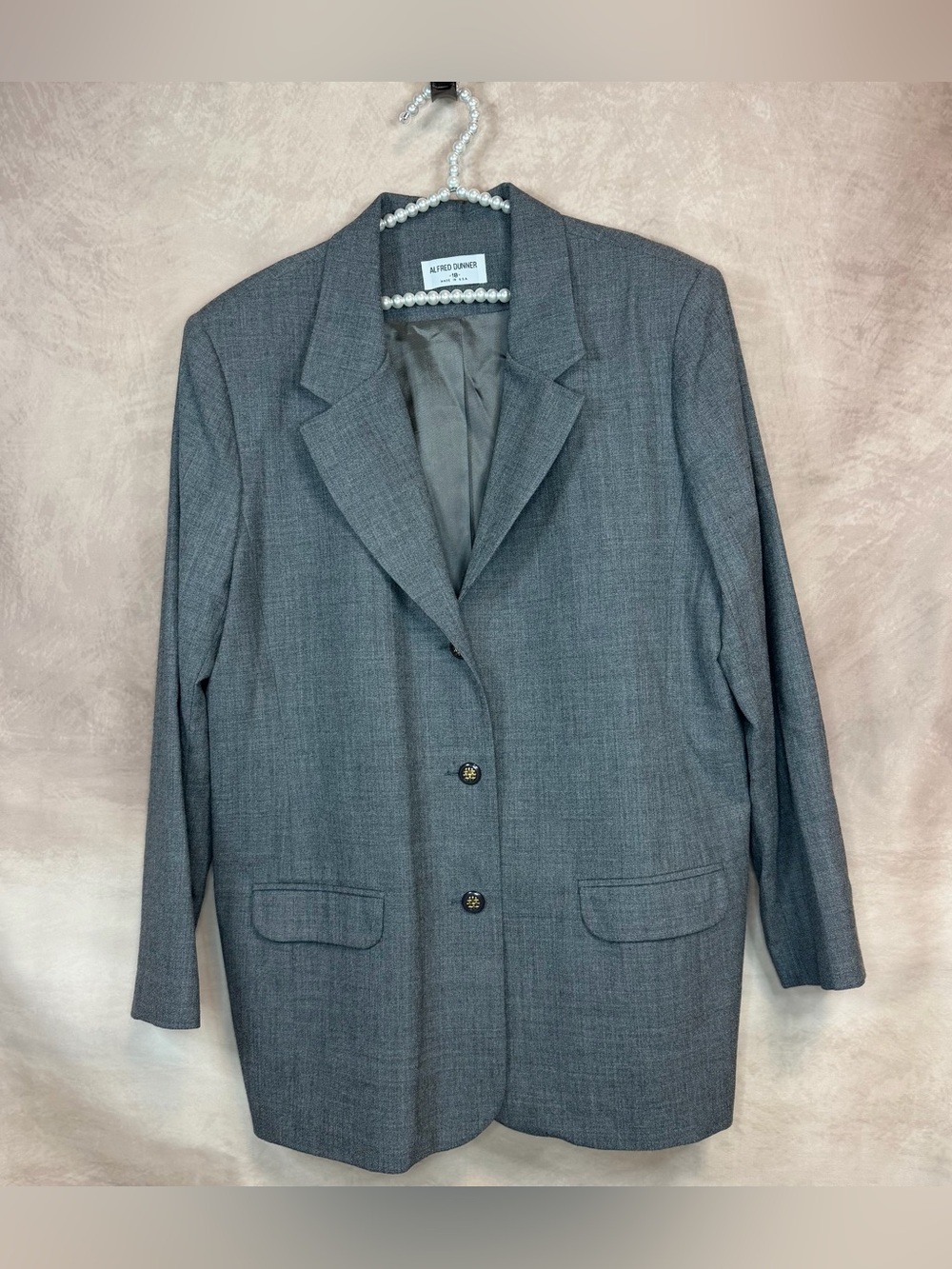 Alfred Dunner Gray Tailored Blazer Jacket